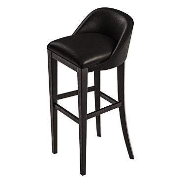 Elegant Baxter Leather Stool 3D model image 1 