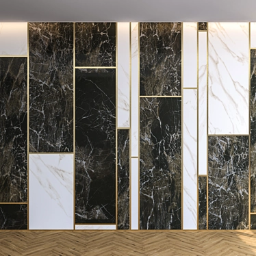 Luxury Marble Wall Panel 3D model image 1 