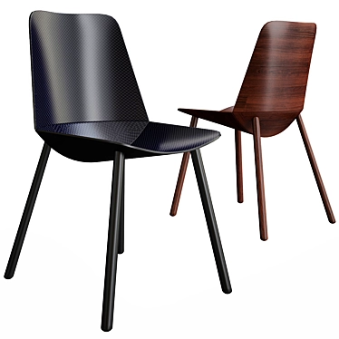 Elegant Ergonomic Jin Chair 3D model image 1 
