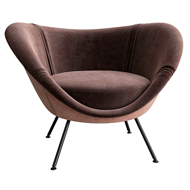 Sleek Ponti Armchair - Molteni&C 3D model image 1 