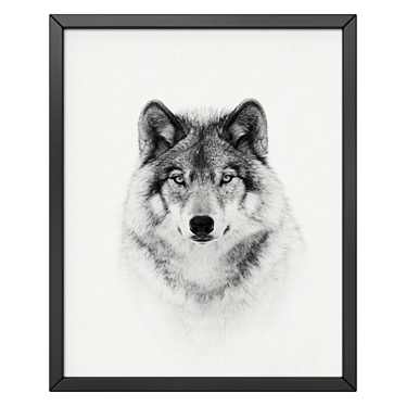 Modern Wolf Art Poster 3D model image 1 