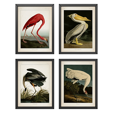 Modern Bird Collection - Set of 4 3D model image 1 
