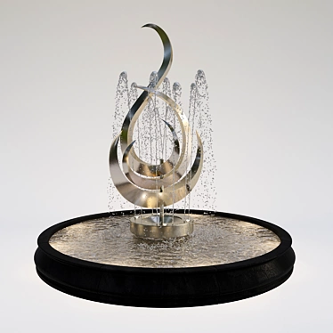 Virtual Water Fountain: Real Flow 3D model image 1 