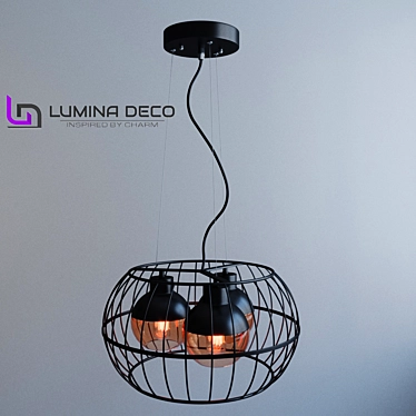 Deco Opnis Black Pendant Lamp 3D model image 1 