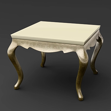 Pearlescent Cream Side Table: Fratelli Barri VENEZIA 3D model image 1 