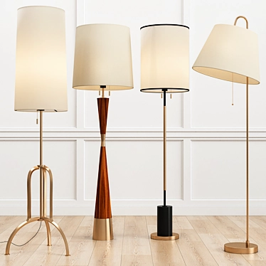 Modern Floor Lamp Collection 3D model image 1 