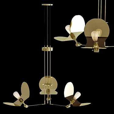 Elegant Emioni Chandelier 3D model image 1 