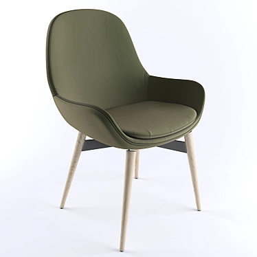 Elegant Dining Chair: Stylish and Comfortable 3D model image 1 