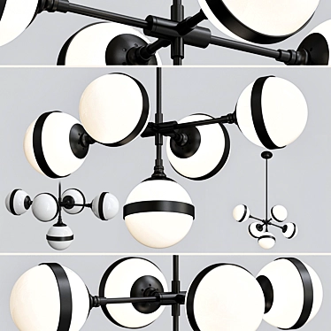 Peggy Futura Lamp V: Stylish Art Deco Lighting 3D model image 1 