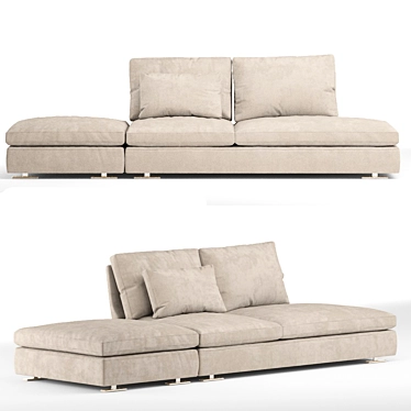 Sleek NOW-MOVE Sofa Set 3D model image 1 