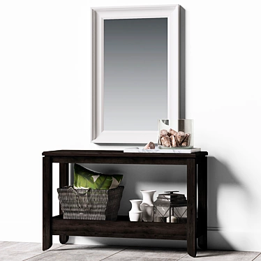 Havsta Console Table with Hemnes Mirror 3D model image 1 