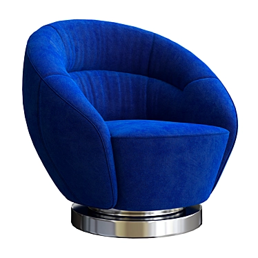 Sleek Swivel Chair: REA 51 Poltrona 3D model image 1 