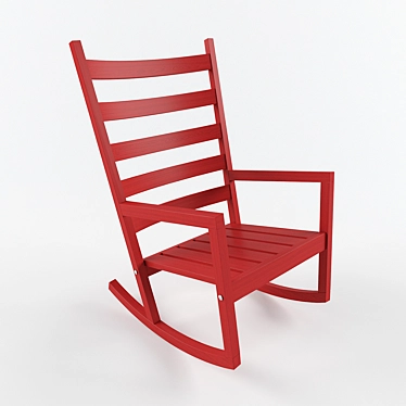 Indoor/Outdoor Red Rocking Chair 3D model image 1 