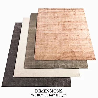 Manifold Rugs: Brown, Grey, Cream, Black 3D model image 1 