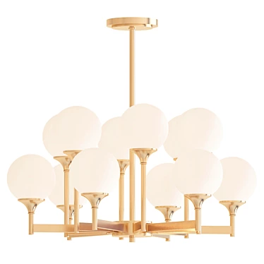 Elegant Ball Valley Chandelier 3D model image 1 