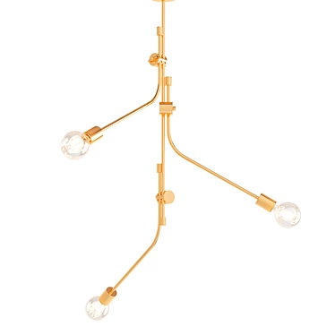 Branching Brass Chandelier 3D model image 1 