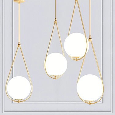 Elegant Corda Pendant Chandelier 3D model image 1 