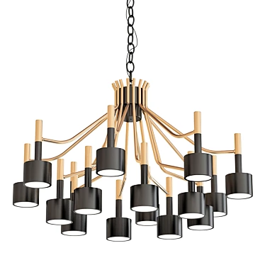Elegant Ella Suspension Chandelier 3D model image 1 