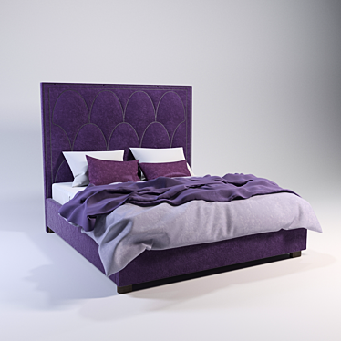 Petals Queen Bed 3D model image 1 