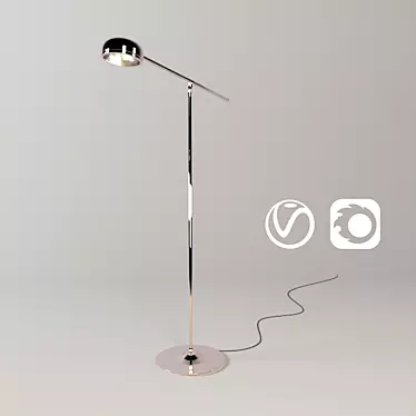 Elegant Floor Lamp - High Detail 3D model image 1 