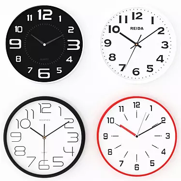 Modern WYMBS Wall Clock 3D model image 1 