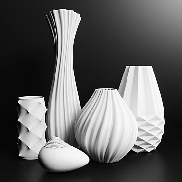 Versatile Vases Set 7: Elegant and Functional 3D model image 1 