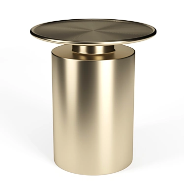 Elegant Brass Coffee Table 3D model image 1 