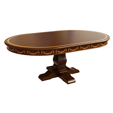 Veneered Dining Table: Modern Design 3D model image 1 