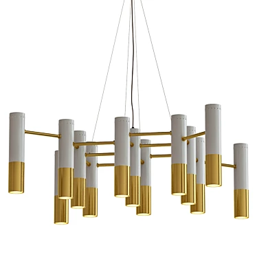 Golden Glow: Chandelier IKE Delightfull 3D model image 1 