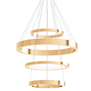 Elegant Ring Chandelier: Henge 3D model image 1 
