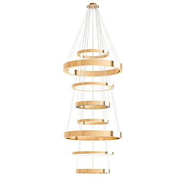 Elegant Crystal Chandelier- Henge 3D model image 1 