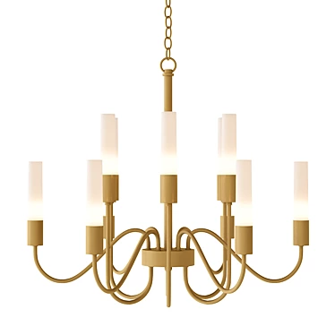 Sleek Tube Chandelier: Loft Style 3D model image 1 