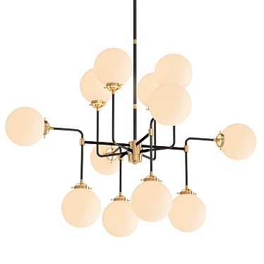 RH Bistro Globe Milk Glass 12-Light Chandelier