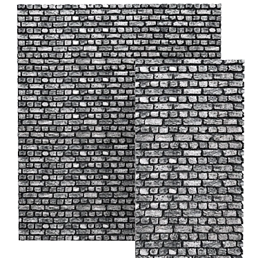 Basalt Brick Coating: High-Quality Wall Texture 3D model image 1 