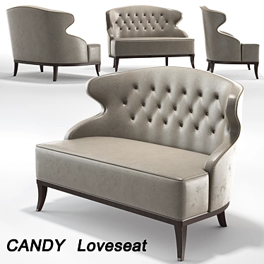 Sweet Cozy Seating: MUNNA_CANDY Loveseat 3D model image 1 