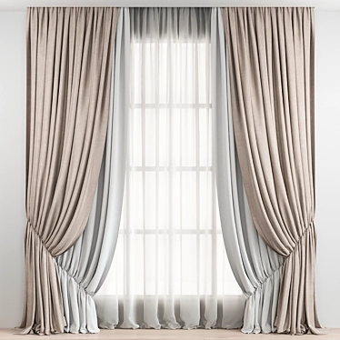 Elegant Drapery: сrafted with precision 3D model image 1 