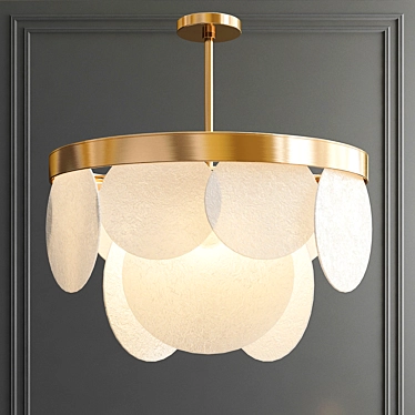 Elegant Sasha Brass Pendant Light 3D model image 1 