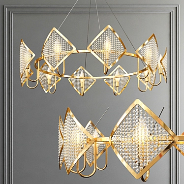 Modern Nordic Chandelier: Fumat Spark 3D model image 1 
