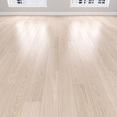 Cream Oak Parquet: Herringbone, Linear, Chevron 3D model image 1 