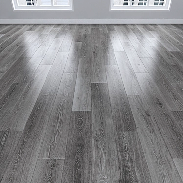 Oak Gray Parquet: Herringbone, Linear, Chevron 3D model image 1 