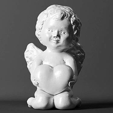 Heavenly Messenger: Angel Figurine 3D model image 1 