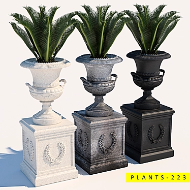 Lush Green Plants Collection 3D model image 1 