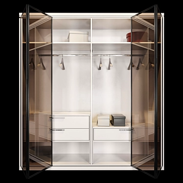 Modern Wardrobe with Textures & 3D Models 3D model image 1 