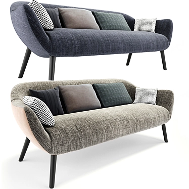 Elegant Poliform Mad Sofa 3D model image 1 