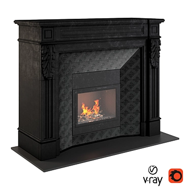 Fireplace in black