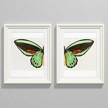 Vintage Butterfly Chaos Wonder - Art Collection 3D model image 1 