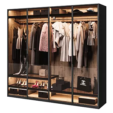 Poliform Wardrobe: Stylish and Spacious 3D model image 1 