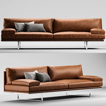 Luxury Leather BLUMUN Sofa 3D model image 1 