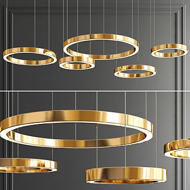 Henge Light Ring: Sleek Horizontal Design 3D model image 1 