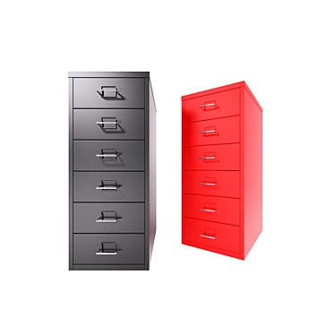 Compact Steel Storage Cabinet 3D model image 1 